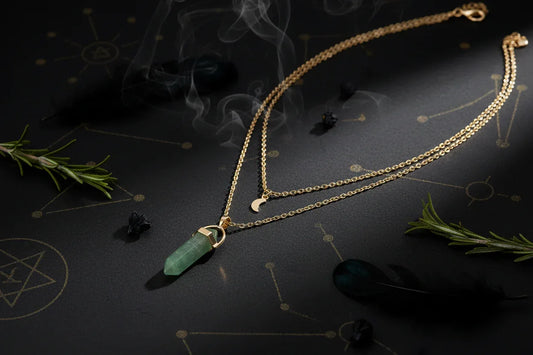 Moon Constellation Necklace - Sorceress Sanctuary blue-silver-green-black-purple