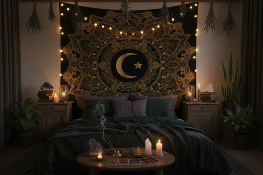 Moon Mandala Tapestry - Sorceress Sanctuary 130X150CM-150X200CM