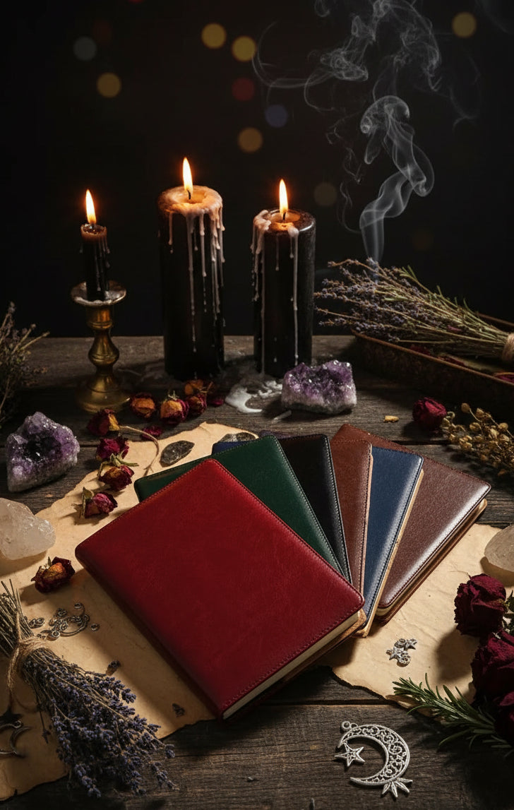 Custom Faux Leather Notebook and Diary Journal Sorceress Sanctuary