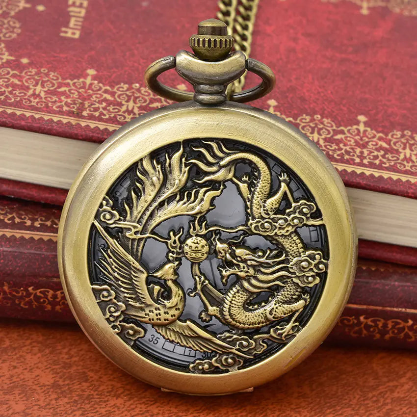 Stylish Hollow Bronze | Pocket Watch