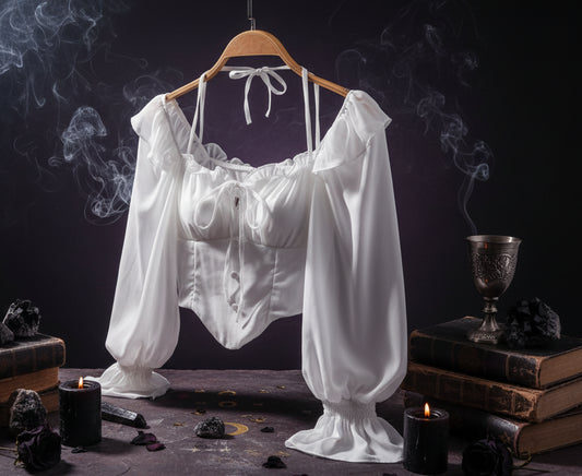 Muse Vintage Blouse - Sorceress Sanctuary Black / S-Black / M-Black / L-WHITE / S-WHITE / M