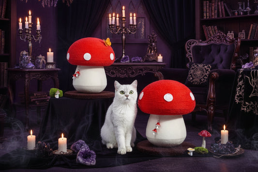Mushroom Cat Scratcher - Sorceress Sanctuary Red Poisonous Mushroom