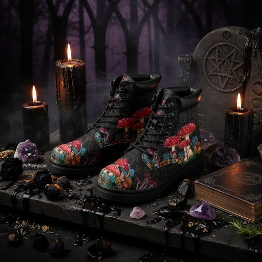 Mushroom Enchanted Boots - Sorceress Sanctuary mushroom pattern / 35-mushroom pattern / 36-mushroom pattern / 37-mushroom pattern / 38-mushroom pattern / 39