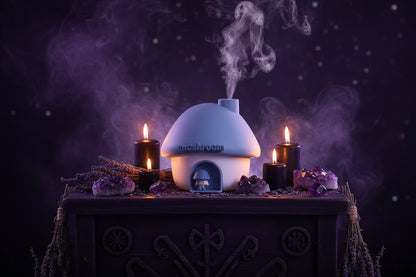 Mushroom House Humidifier - Sorceress Sanctuary Blue-Pink-Purple