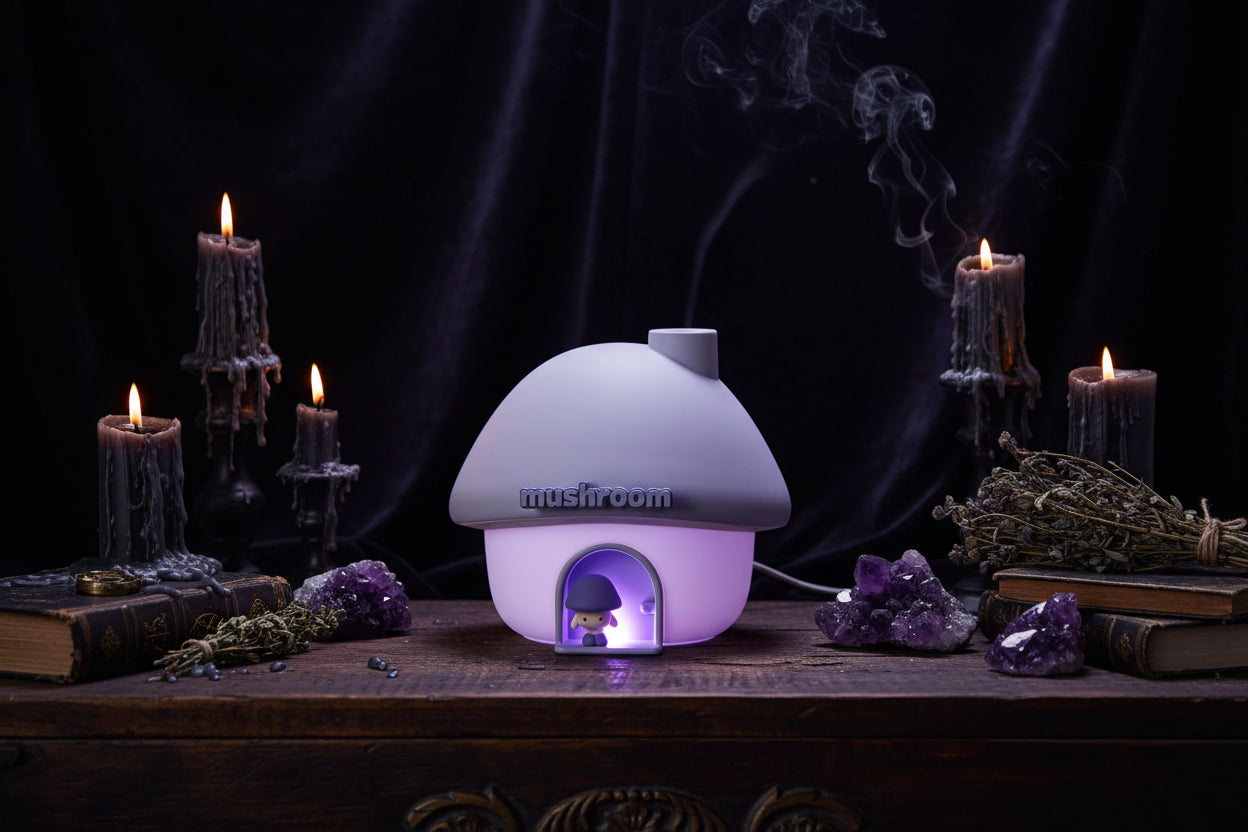Mushroom House Humidifier - Sorceress Sanctuary Blue-Pink-Purple