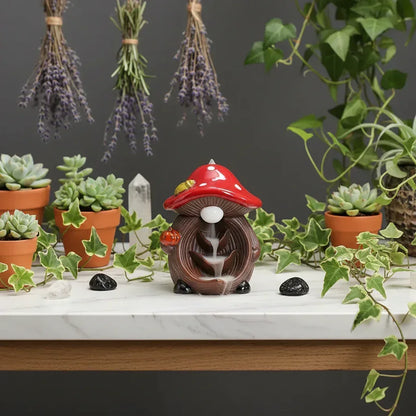 Mushroom Incense Holder - Sorceress Sanctuary Mushroom Shaped Aroma Diffuser-A-Mushroom Shaped Aroma Diffuser-B