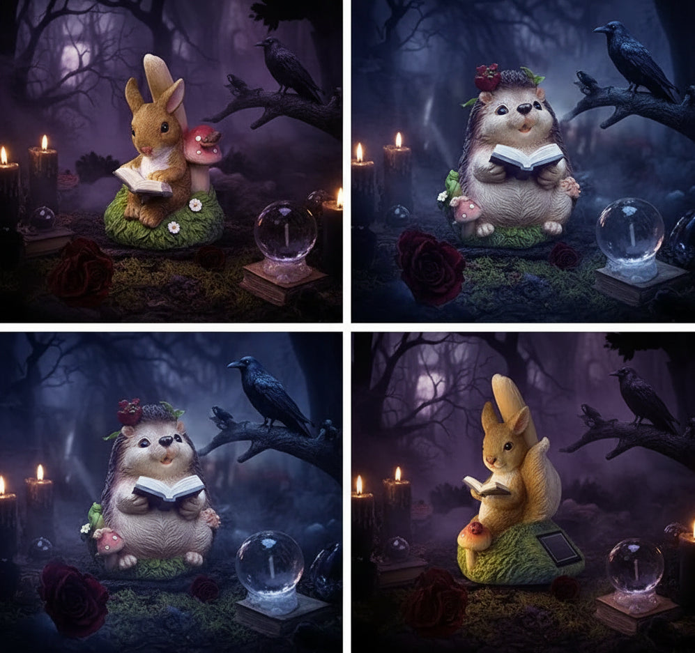 Mushroom Solar Lamp - Sorceress Sanctuary Rabbit-Hedgehog-Squirrel