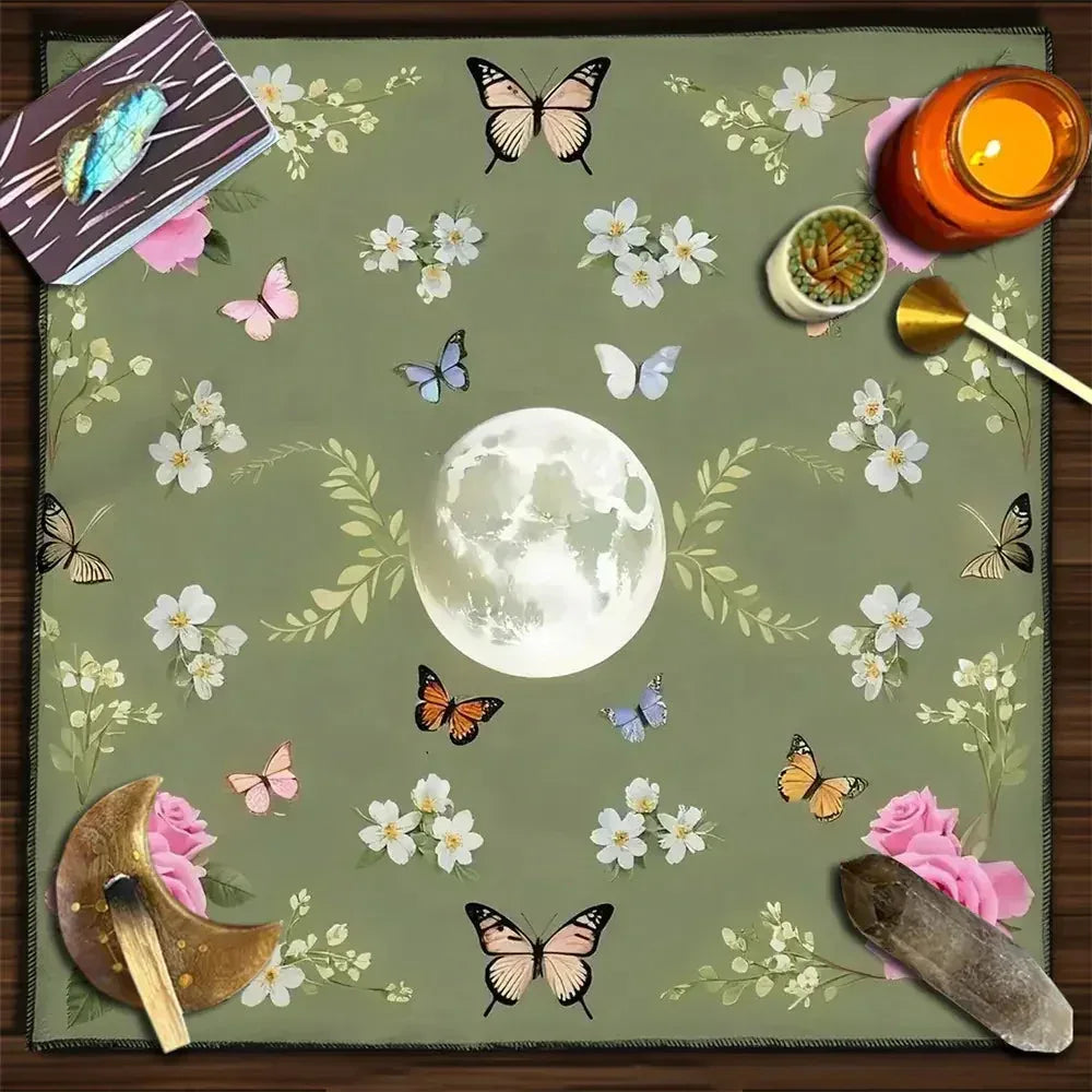 Mystic Alter Cloths - Sorceress Sanctuary Purple Cat Wreath / 50x50cm-Purple Cat Wreath / 75x75cm-Goddess / 50x50cm-Goddess / 75x75cm-Pink Star / 50x50cm