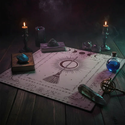 Mystic Alter Cloths - Sorceress Sanctuary Purple Cat Wreath / 50x50cm-Purple Cat Wreath / 75x75cm-Goddess / 50x50cm-Goddess / 75x75cm-Pink Star / 50x50cm