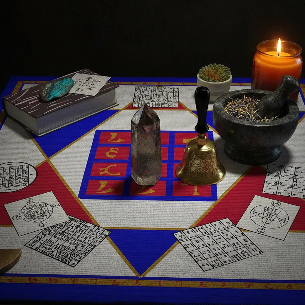 Mystic Alter Cloths - Sorceress Sanctuary Purple Cat Wreath / 50x50cm-Purple Cat Wreath / 75x75cm-Goddess / 50x50cm-Goddess / 75x75cm-Pink Star / 50x50cm