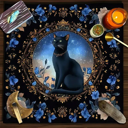 Mystic Alter Cloths - Sorceress Sanctuary Purple Cat Wreath / 50x50cm-Purple Cat Wreath / 75x75cm-Goddess / 50x50cm-Goddess / 75x75cm-Pink Star / 50x50cm