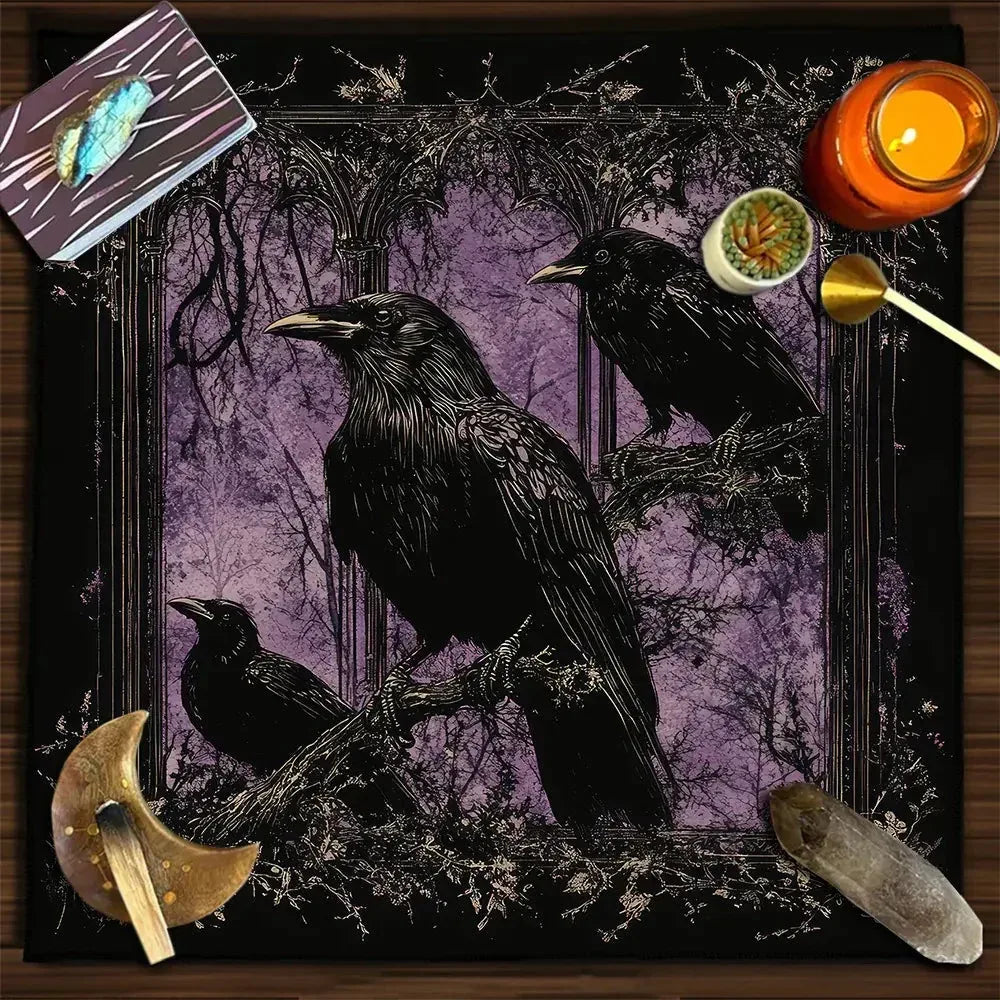 Mystic Alter Cloths - Sorceress Sanctuary Purple Cat Wreath / 50x50cm-Purple Cat Wreath / 75x75cm-Goddess / 50x50cm-Goddess / 75x75cm-Pink Star / 50x50cm