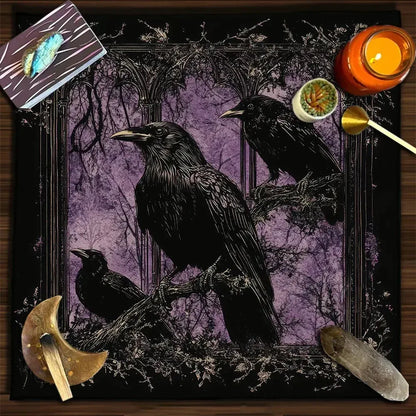 Mystic Alter Cloths - Sorceress Sanctuary Purple Cat Wreath / 50x50cm-Purple Cat Wreath / 75x75cm-Goddess / 50x50cm-Goddess / 75x75cm-Pink Star / 50x50cm