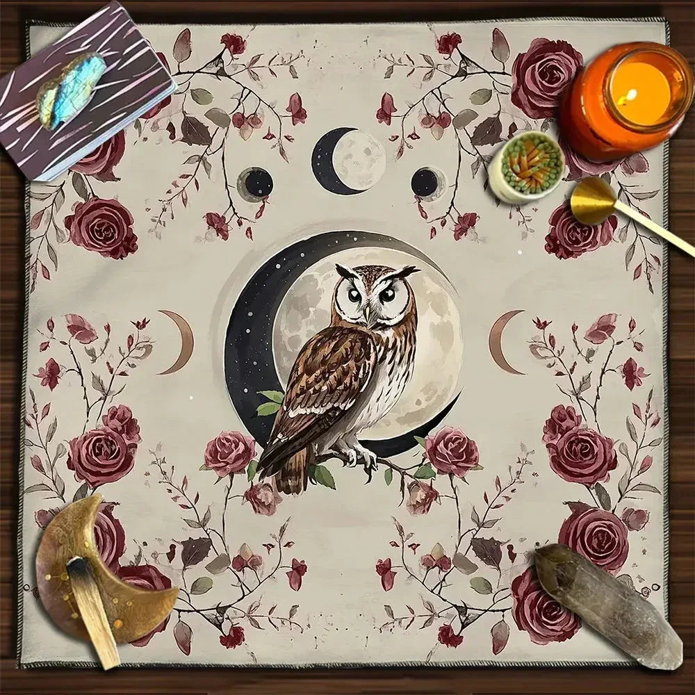 Mystic Alter Cloths - Sorceress Sanctuary Purple Cat Wreath / 50x50cm-Purple Cat Wreath / 75x75cm-Goddess / 50x50cm-Goddess / 75x75cm-Pink Star / 50x50cm