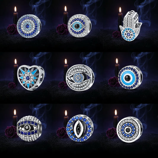 Original Design 925 Silver Bead Blue Evil Eye Bracelet Sorceress Sanctuary