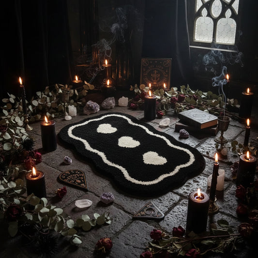 Mystic Heart Rug - Sorceress Sanctuary At first sight-Black / 40X60CM-At first sight-White / 40X60CM-At first sight-Black / 50X80CM-At first sight-White / 50X80CM