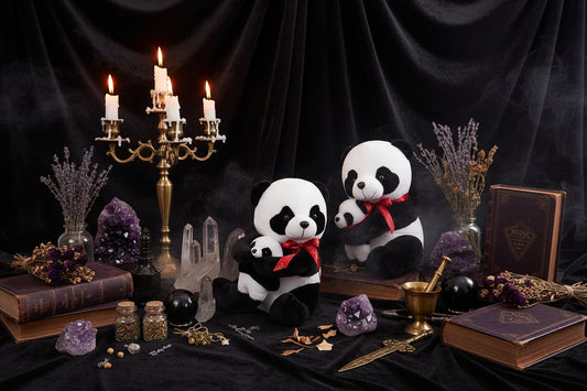 Mystic Panda Plushie - Sorceress Sanctuary mother and son / 25cm-mother and son / 30cm-mother and son / 40cm-mother and son / 50cm-father and son / 25cm