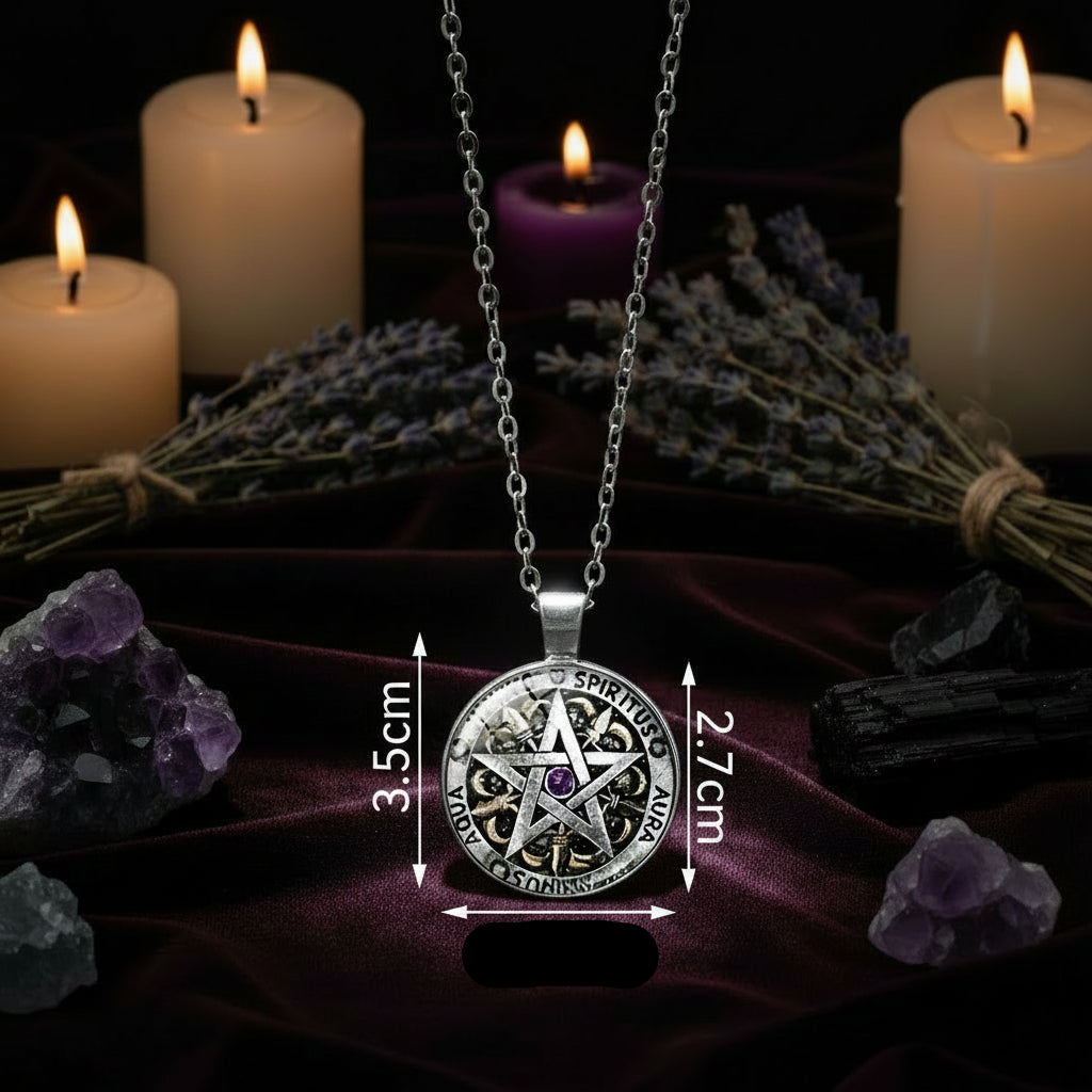 Star Gem Necklace with Metal Pendant Sweater Chain Sorceress Sanctuary