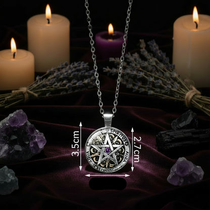 Star Gem Necklace with Metal Pendant Sweater Chain Sorceress Sanctuary