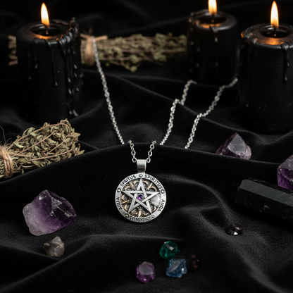 Star Gem Necklace with Metal Pendant Sweater Chain Sorceress Sanctuary