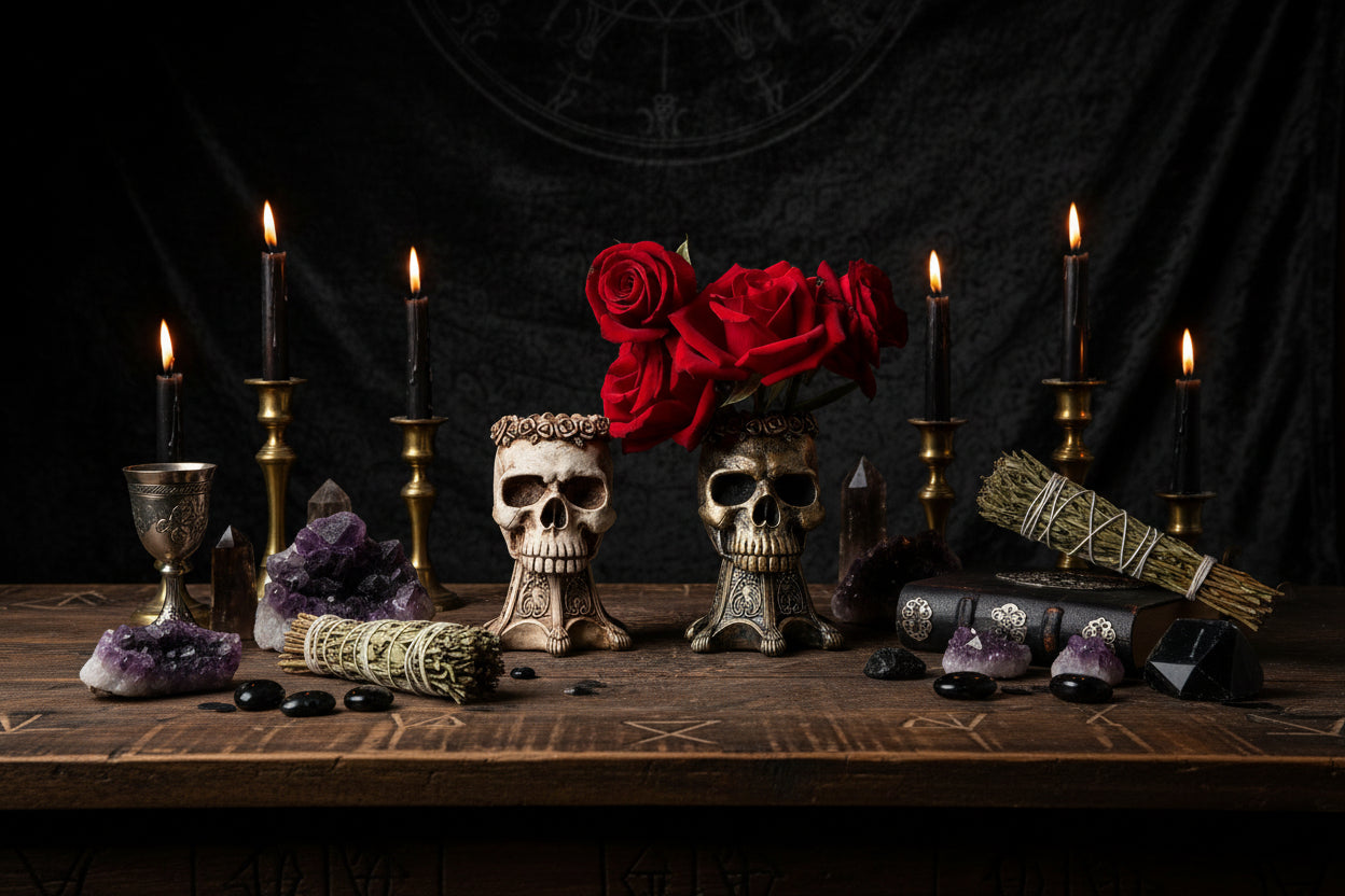 Mystic Skeleton Planter - Sorceress Sanctuary Copper-Silver