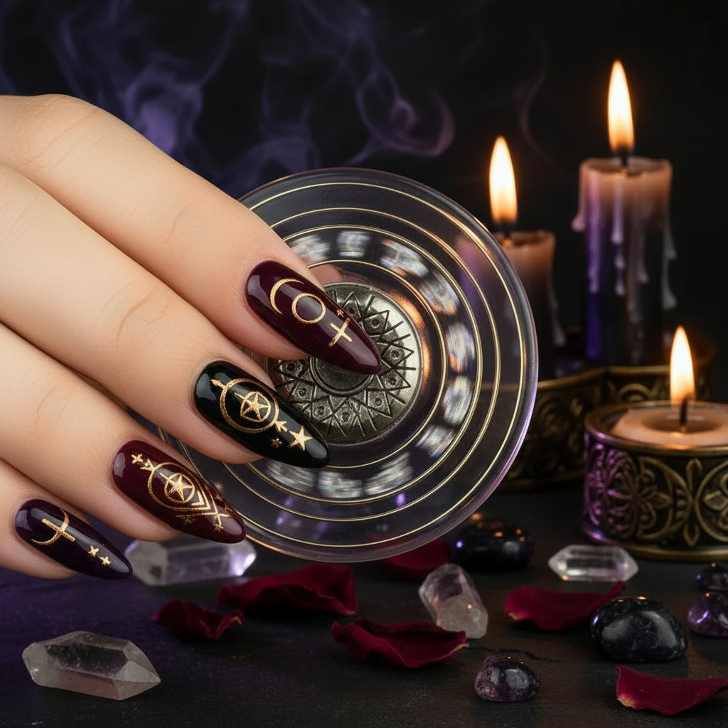 Metal Finger Spinner Toy with Zodiac Compass Design Sorceress Sanctuary