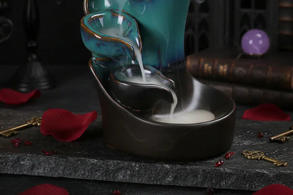 Mystical Incense Burner - Sorceress Sanctuary Alpine waterfall-backflow censer-backflow incense burner-ghost-Reverse flow incense burner-pumpkin-Bergamot Lotus-Backflow Incense-Reverse flow incense ornaments-torch