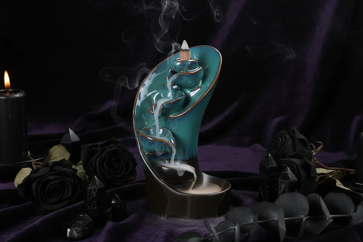 Mystical Incense Burner - Sorceress Sanctuary Alpine waterfall-backflow censer-backflow incense burner-ghost-Reverse flow incense burner-pumpkin-Bergamot Lotus-Backflow Incense-Reverse flow incense ornaments-torch