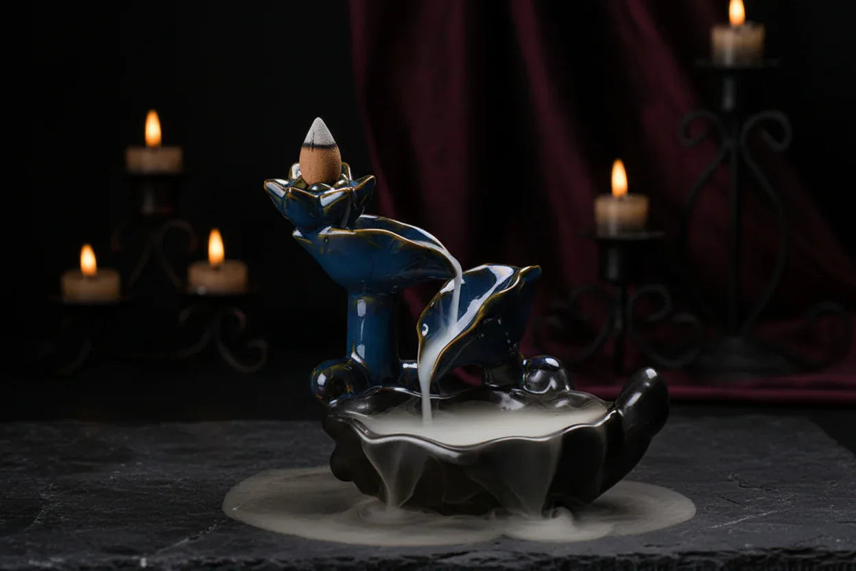 Mystical Incense Burner - Sorceress Sanctuary Alpine waterfall-backflow censer-backflow incense burner-ghost-Reverse flow incense burner-pumpkin-Bergamot Lotus-Backflow Incense-Reverse flow incense ornaments-torch