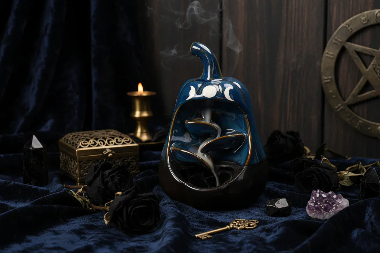 Mystical Incense Burner - Sorceress Sanctuary Alpine waterfall-backflow censer-backflow incense burner-ghost-Reverse flow incense burner-pumpkin-Bergamot Lotus-Backflow Incense-Reverse flow incense ornaments-torch