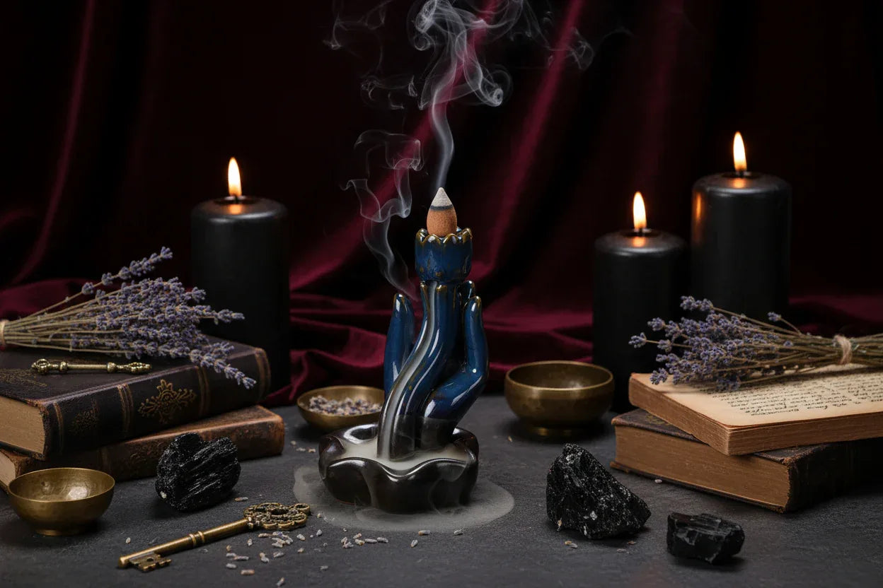 Mystical Incense Burner - Sorceress Sanctuary Alpine waterfall-backflow censer-backflow incense burner-ghost-Reverse flow incense burner-pumpkin-Bergamot Lotus-Backflow Incense-Reverse flow incense ornaments-torch