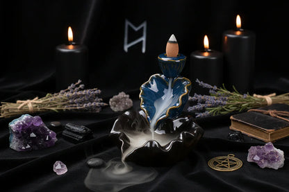 Mystical Incense Burner - Sorceress Sanctuary Alpine waterfall-backflow censer-backflow incense burner-ghost-Reverse flow incense burner-pumpkin-Bergamot Lotus-Backflow Incense-Reverse flow incense ornaments-torch