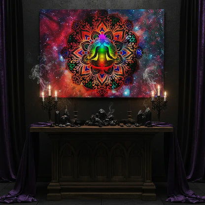 Mystical Mandala Tapestry - Sorceress Sanctuary A / 150x130cm-A / 150x180cm-A / 200x150cm-A / 230x150cm-B / 150x130cm