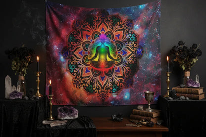 Mystical Mandala Tapestry - Sorceress Sanctuary A / 150x130cm-A / 150x180cm-A / 200x150cm-A / 230x150cm-B / 150x130cm