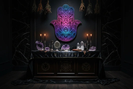 Mystical Palm Tapestry - Sorceress Sanctuary With frame-Without frame