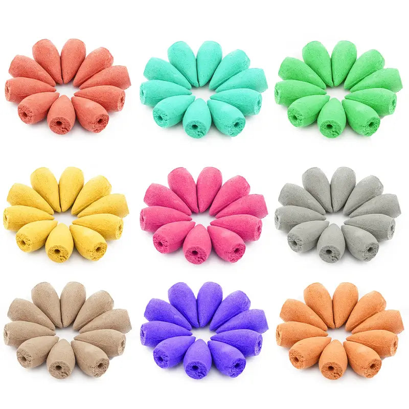 128pcs Aromatic Backflow Incense Cones for Meditation Sorceress Sanctuary