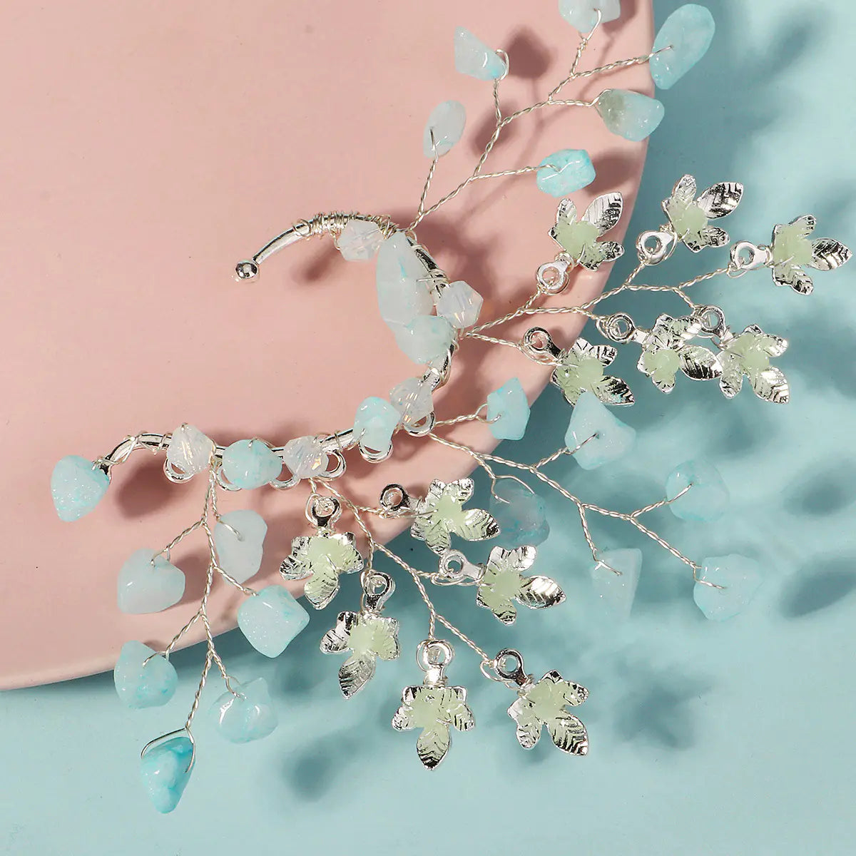 Elegant Fairy Ear Cuffs with Natural Crystal Accents Sorceress Sanctuary