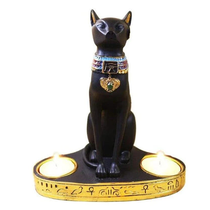 Egyptian Cat Candle Holder