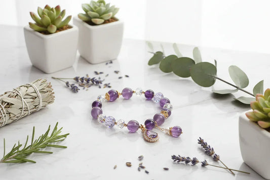 Natural Amethyst Bracelet - Sorceress Sanctuary Purple