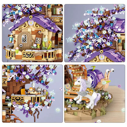 Large Elven Tree House Handassembled Building Toy Sorceress Sanctuary
