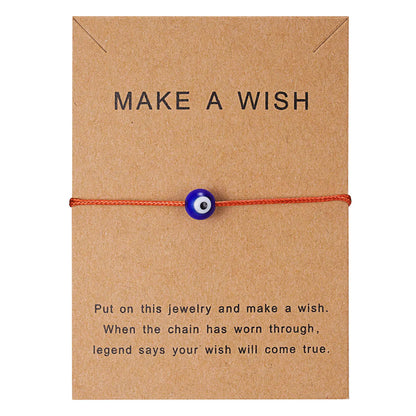 Handmade Evil Eye Bracelet & Wish Card