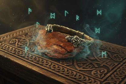 Nordic Dragon Bracelet - Sorceress Sanctuary Ancient silver-Ancient bronze