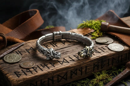 Nordic Dragon Bracelet - Sorceress Sanctuary Ancient silver-Ancient bronze