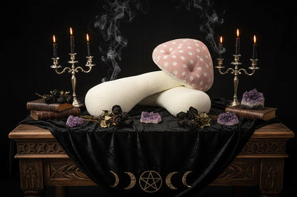 Nordic Mushroom Pillow - Sorceress Sanctuary Black / 80cm/0.65kg-Grey / 100cm/1.4kg-Black / 100cm/1.4kg-Black / 130cm/2.2kg-Grey / 130cm/2.2kg
