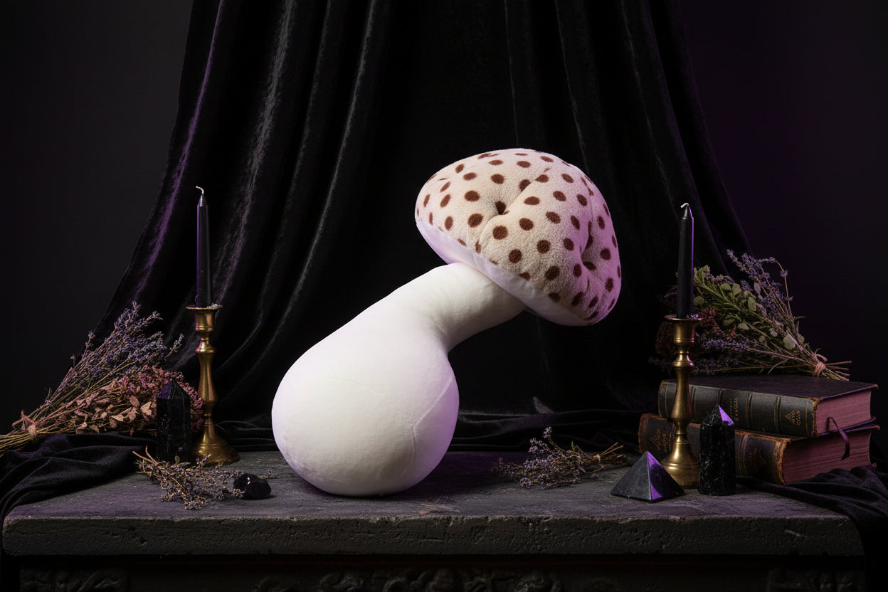 Nordic Mushroom Pillow - Sorceress Sanctuary Black / 80cm/0.65kg-Grey / 100cm/1.4kg-Black / 100cm/1.4kg-Black / 130cm/2.2kg-Grey / 130cm/2.2kg