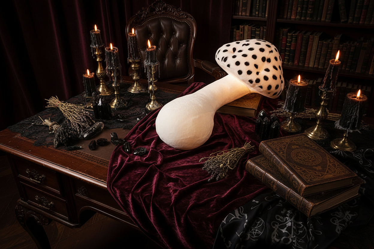 Nordic Mushroom Pillow - Sorceress Sanctuary Black / 80cm/0.65kg-Grey / 100cm/1.4kg-Black / 100cm/1.4kg-Black / 130cm/2.2kg-Grey / 130cm/2.2kg