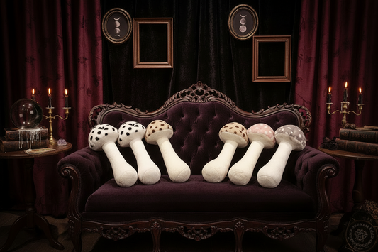 Nordic Mushroom Pillow - Sorceress Sanctuary Black / 80cm/0.65kg-Grey / 100cm/1.4kg-Black / 100cm/1.4kg-Black / 130cm/2.2kg-Grey / 130cm/2.2kg