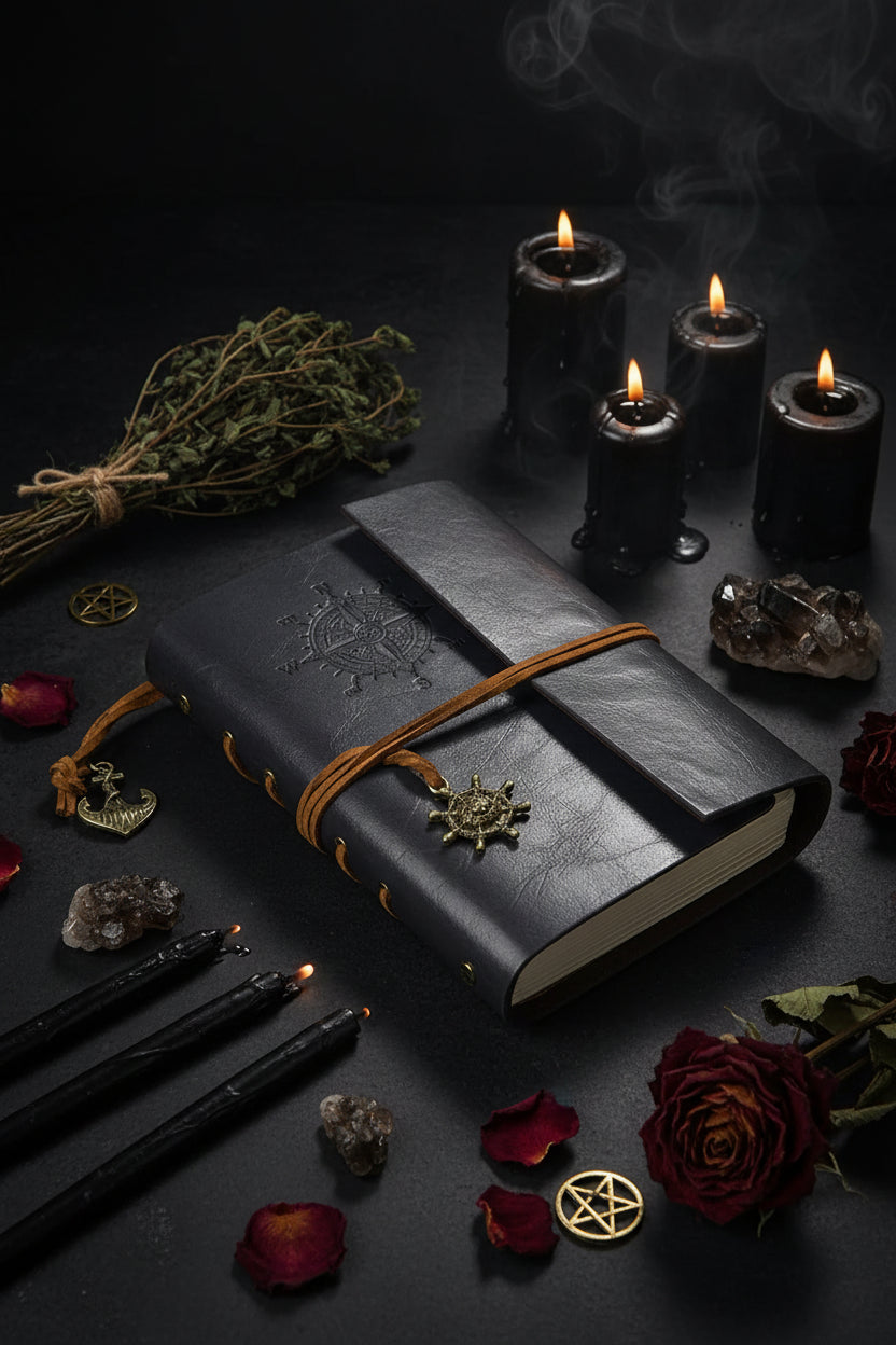 Custom Leather Pirate Notebook - Business Journal Sorceress Sanctuary