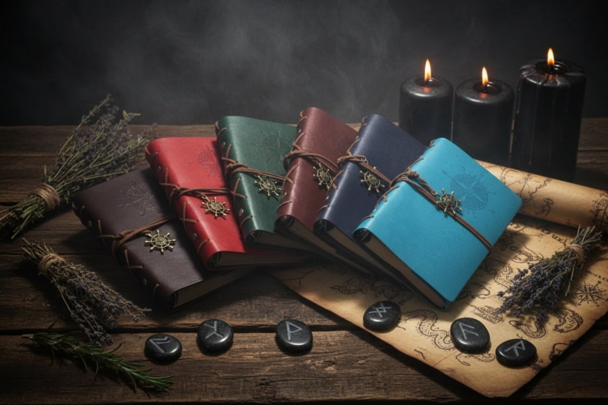Custom Leather Pirate Notebook - Business Journal Sorceress Sanctuary