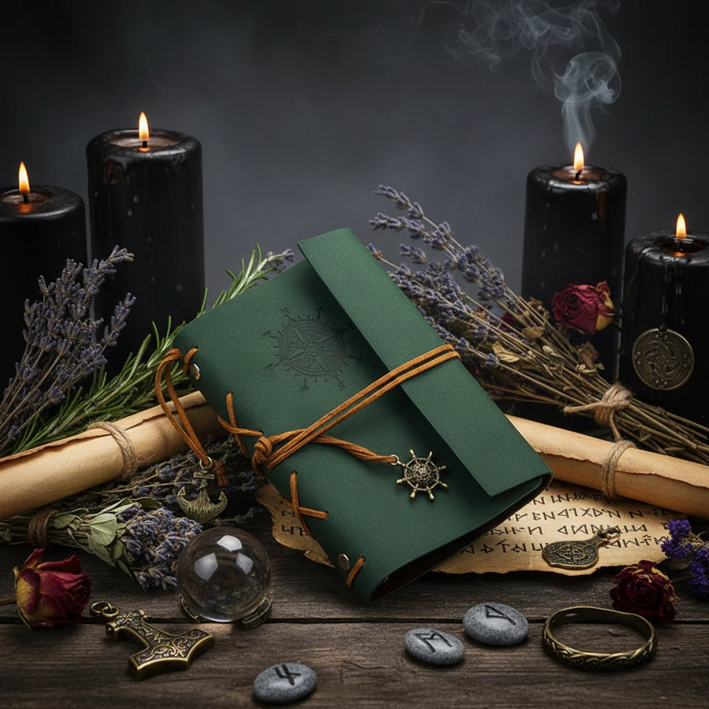 Custom Leather Pirate Notebook - Business Journal Sorceress Sanctuary